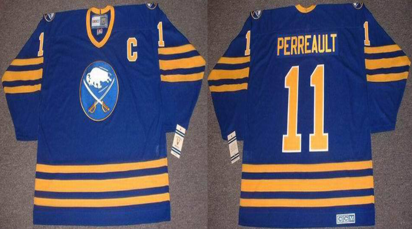 2019 Men Buffalo Sabres #11 Perreault blue CCM NHL jerseys